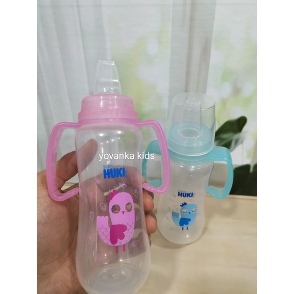 Botol Susu Huki DOT Sippy Slim Neck+Handel/Pegangan 250Ml Soft Spout