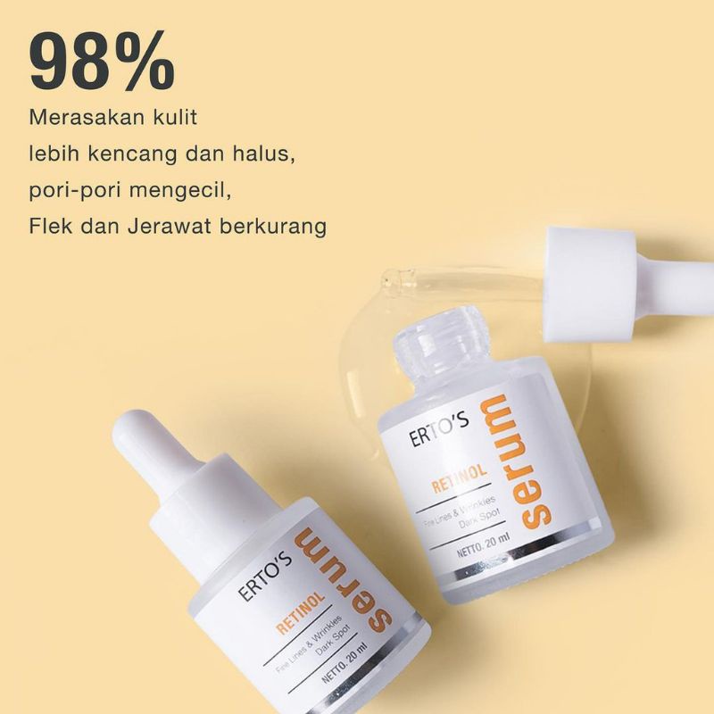 [ORI] SERUM ERTO'S RETINOL Menghilangkan Flek Hitam dan Wajah Kusam dengan ANTI AGING &amp; ANTI OKSIDAN