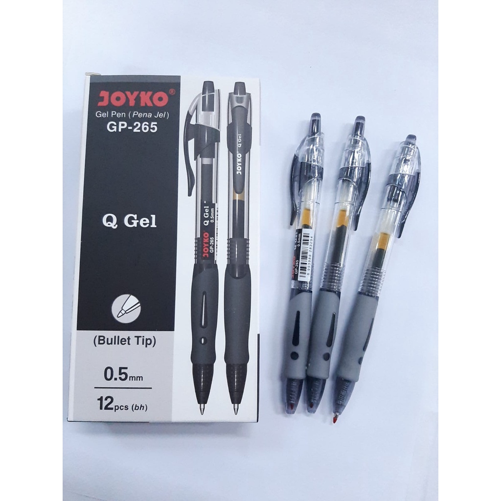 

Joyko Bolpen Pulpen Pen Bolpoin Joyko Q Gel GP 265 Hitam 0.5 mm isi 12 pcs Pulpen Gel Hitam GP265 / GP-265 Pulpen Jetrek