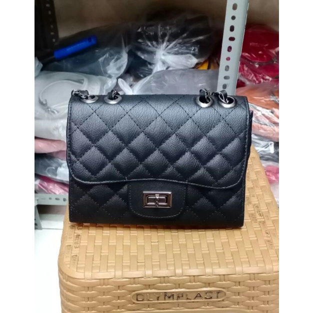 Tas selempang wanita gaya box BORDIR slingbag Soppiepairsxxe slinbag Tali Rantai BISA COD