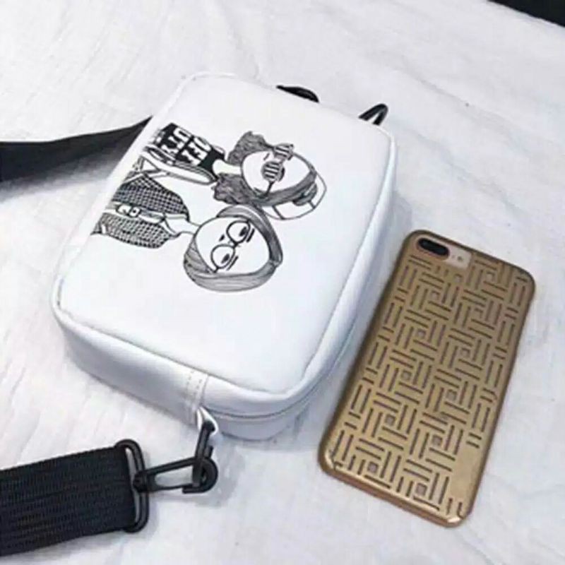 TERLARIS!! Meeting You Sling Bag Tas Selempang Wanita Mini Kekinian Buat Hangout Variasi Warna Hitam