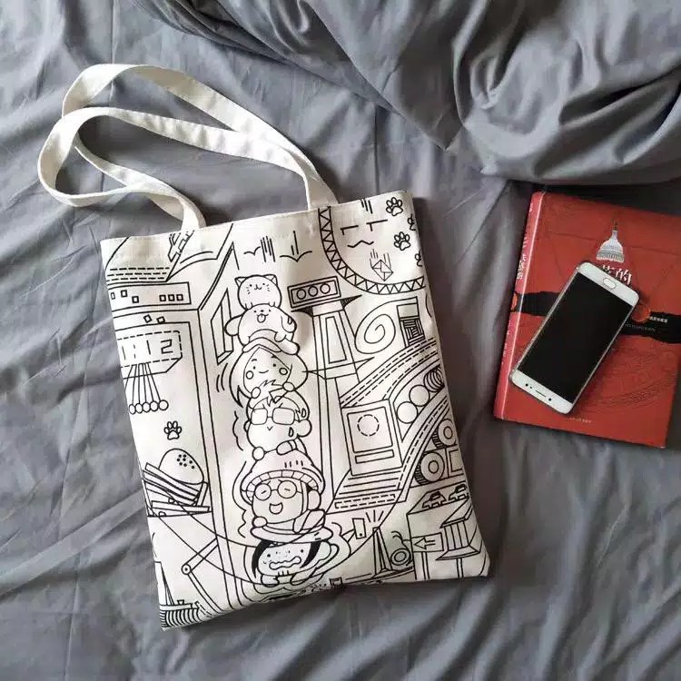 Kartun Tote Bag Tas Tote