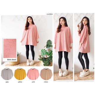  KAOS  OVERSIZE  KOREA LM054 KAOS  LENGAN PANJANG KAOS  WANITA  