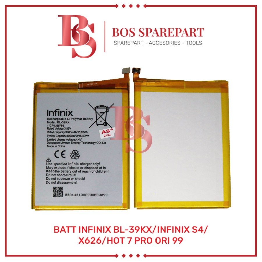 BATTERY INFINIX BL-39KX INFINIX S4 X626 HOT 7 PRO ORI 99