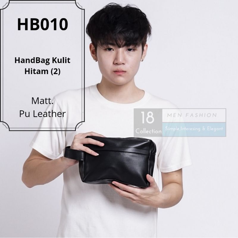 [Bisa Cod] Hand Bag Pria Pouch Kulit Import