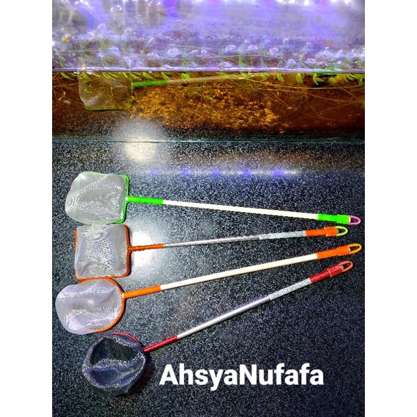 Serok Ikan Cupang ukuran 5,5cm gagang stainless