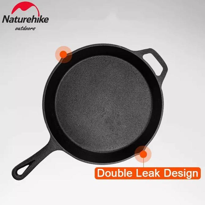 Open Ds] Cast Iron Frying Pan 10 Inch Naturehike Nh20Cj018 // Wajan Camping