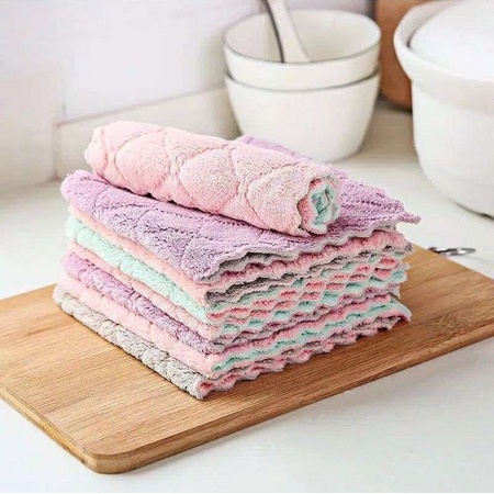 Kain Lap Piring Meja Tebal Microfiber // Serbet Dapur Anti Minyak Serbaguna