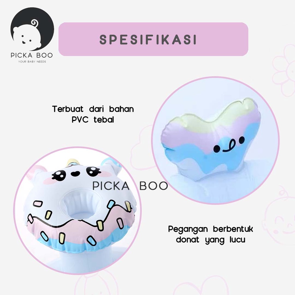 PICKA BOO Sofa Tiup Kursi Pompa Bayi Sofa Belajar Duduk Bahan PVC