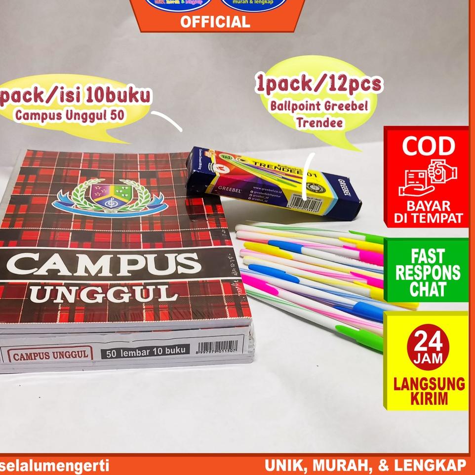 

WS IDOLMART Buku Tulis Campus Unggul isi 50 Lembar Buku Tulis Sekolah Boxy ¢➶ ￣