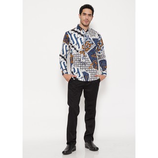 M231 Kemeja  Pria  Batik  Cotton Rich Lengan Panjang Warna  