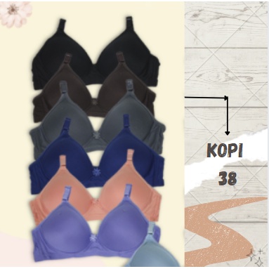 Bra BH Tanpa Kawat Super Soft Sorex 17238-38 Kopi
