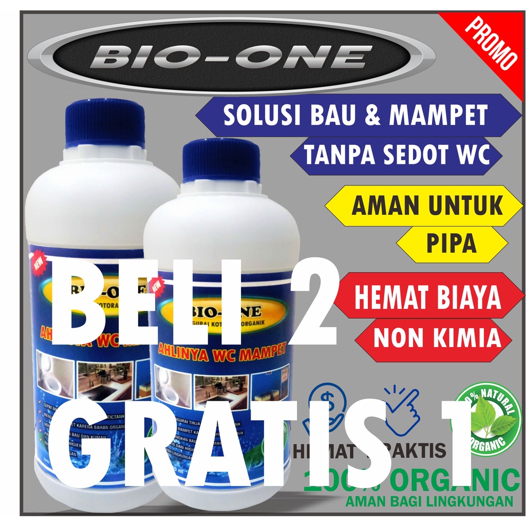 BIO-ONE-formula wc mampet (PAKET BELI 2 GRATIS 1)