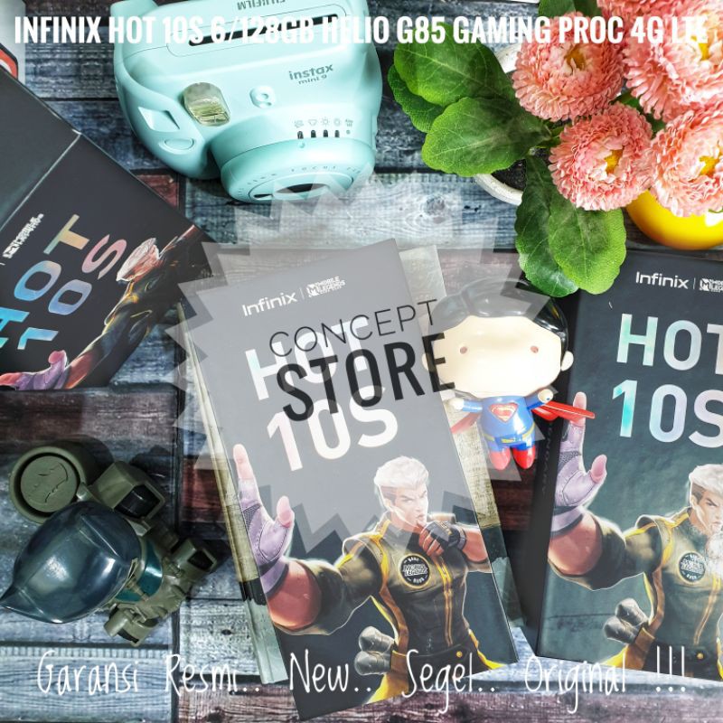 Infinix Hot 10S 6/128 GB Proc Helio G85 Gaming 4G LTE.. Garansi Resmi.. New. Segel