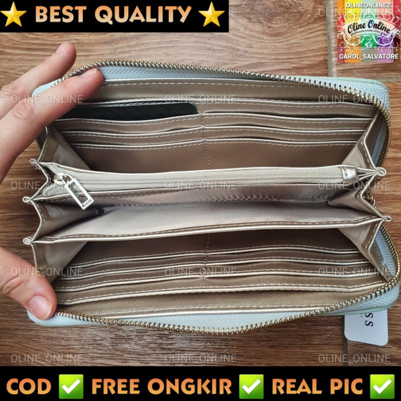 dompet bea gs panjang long wallet zipper zippy embossed wristlet with handle handphone phone wallet