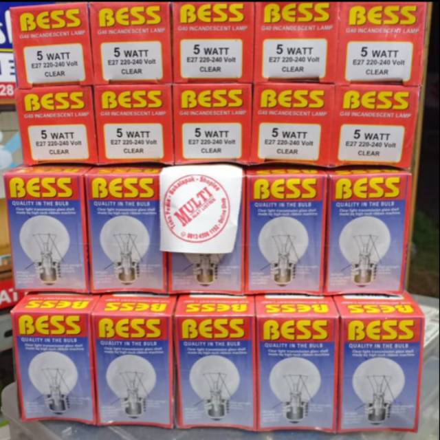 Bolam 5w kecil E27 lampu pijar clasic pijar 5W bess / Supermax lampu bohlam