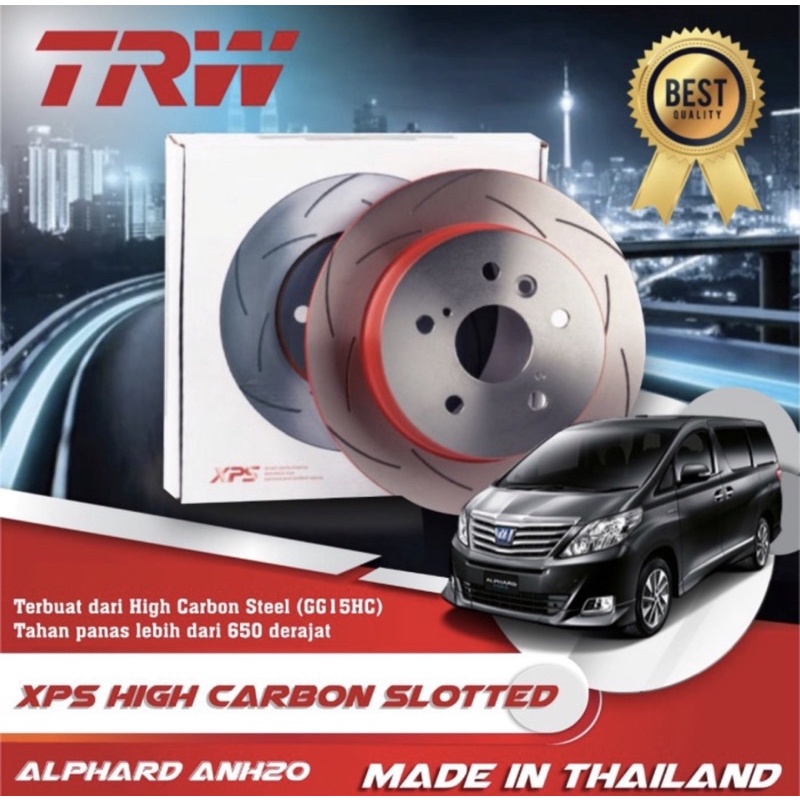 TRW XPS Slotted Performance Disc brake rotor Brembo Alphard ANH 20