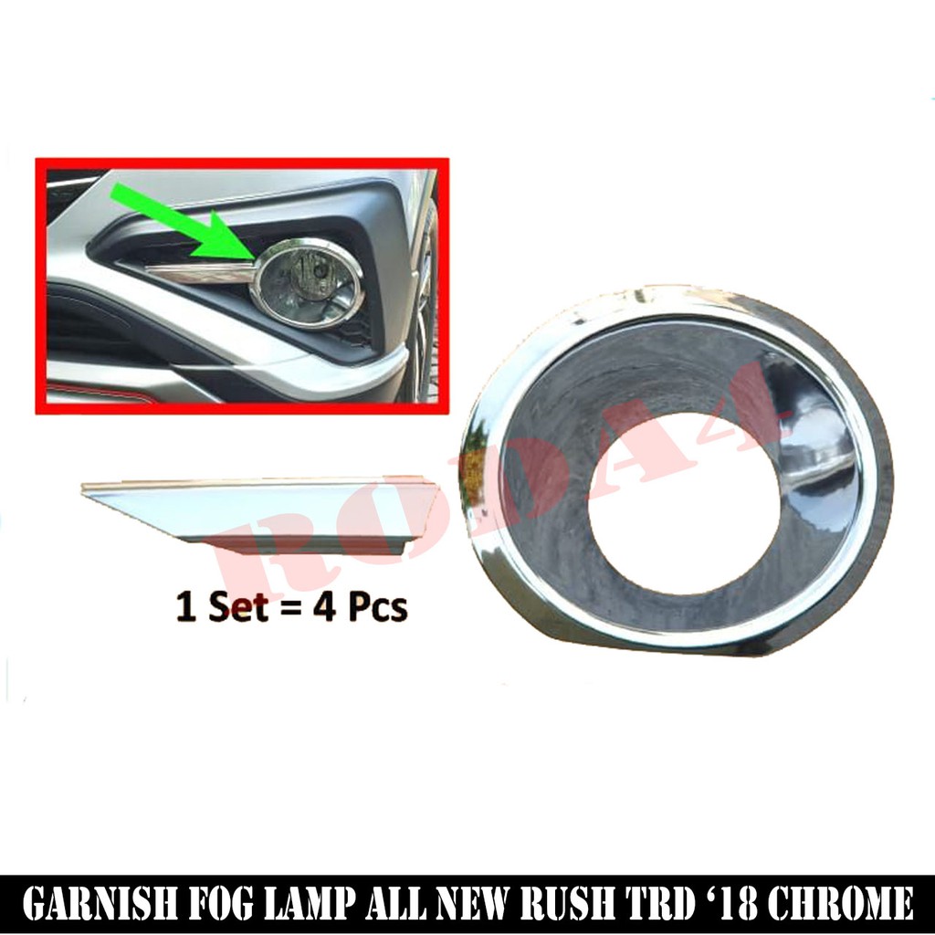 Garnish Foglamp Ring Fog Lamp  All New Rush 2018 Chrome Type TRD