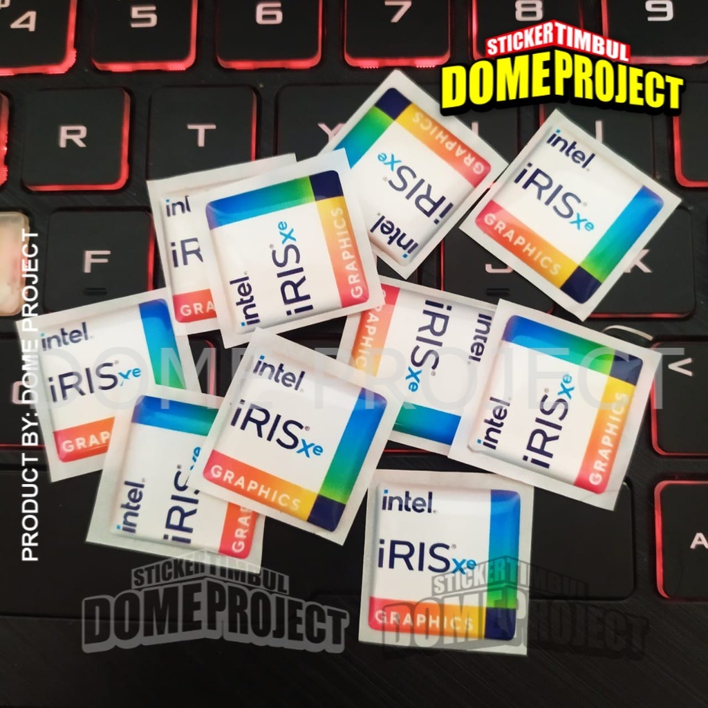 INTEL IRIS STIKER TIMBUL LENTUR STIKER STIKER PC STIKER PROCESSOR