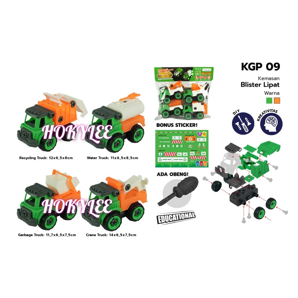 HOKYLEE - Mainan Bongkar Pasang DIY Mekanik Cilik - KGP 09