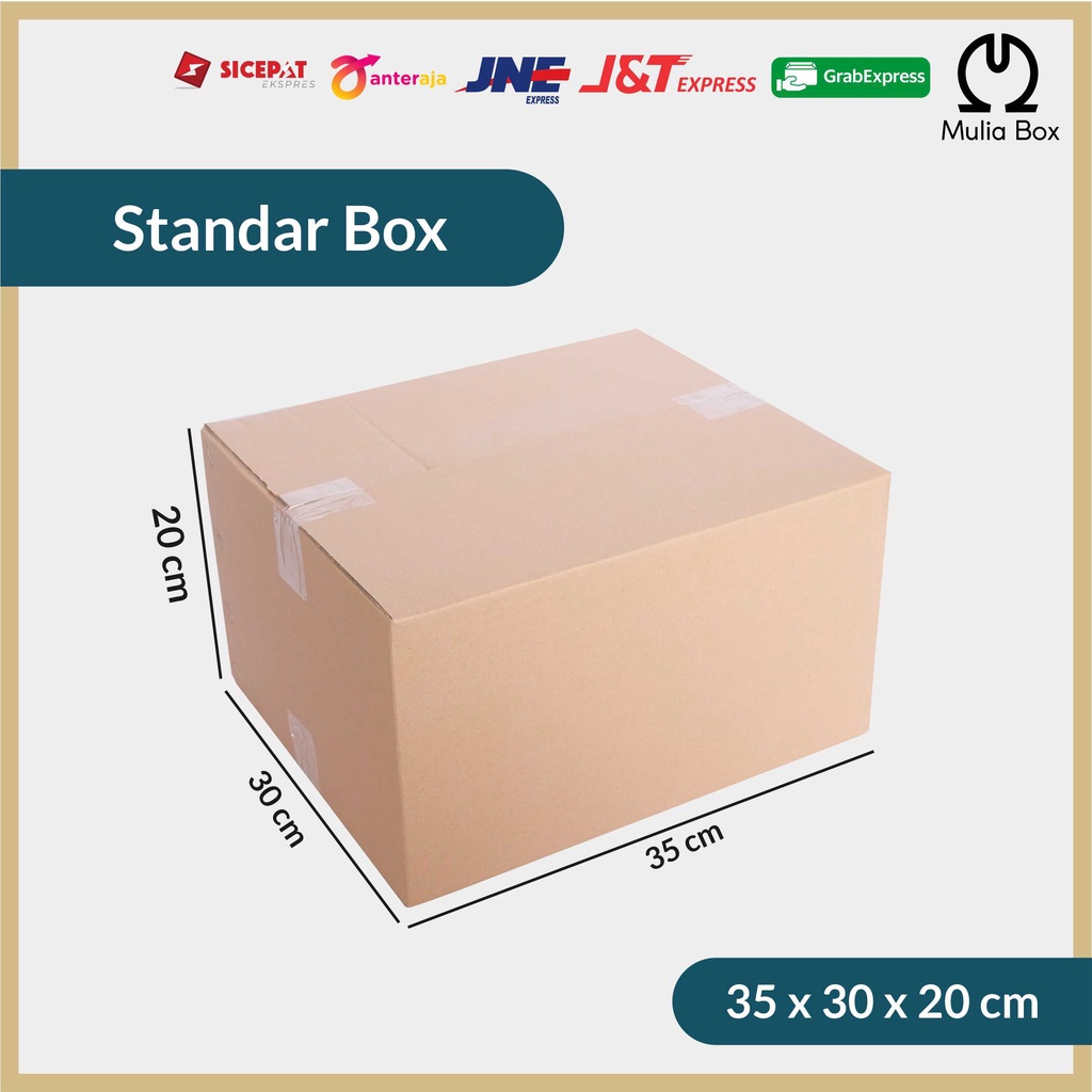 

Kardus Packing Standar Box 35 x 30 x 20 cm Corrugated Karton Dus Besar Polos Packaging Serbaguna