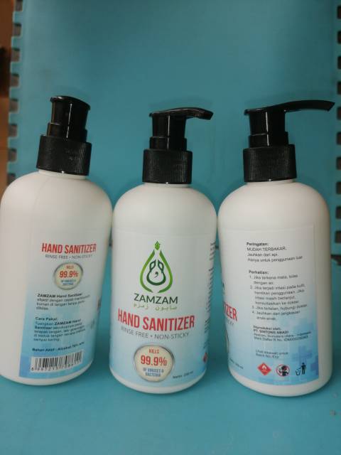 Hand sanitizer gel zamzam 99,99% anti virus dan bakteri 250 ml