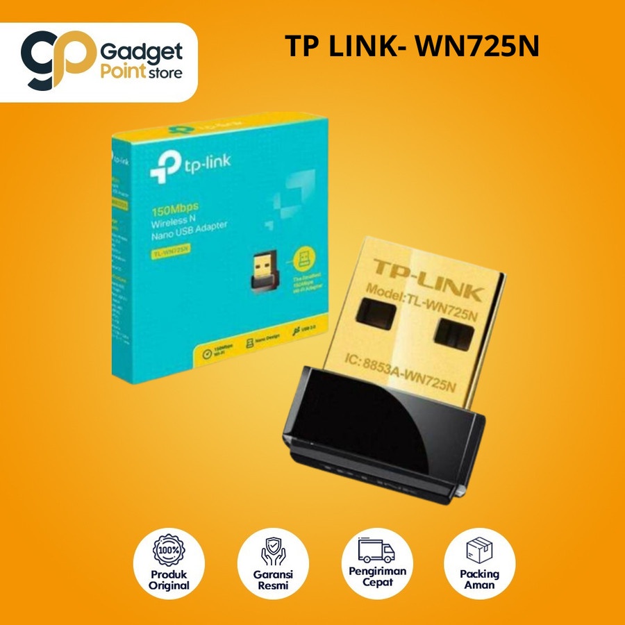 Wireless Adapter Tp-Link | TP Link WN725N Wireless N Nano USB Adapter - Garansi Resmi 1 Tahun