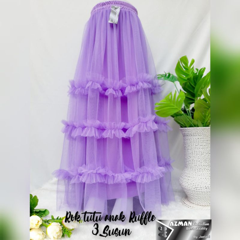 ROK TUTU ANAK RUFFLE 3 SUSUN/BAWAHAN ANAK PEREMPUAN