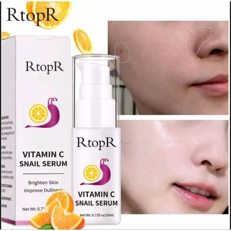 RTOPR VITAMIN C SNAIL SERUM MENCERAHKAN MEMUTIHKAN WAJAH - VITAMIN C WAJAH