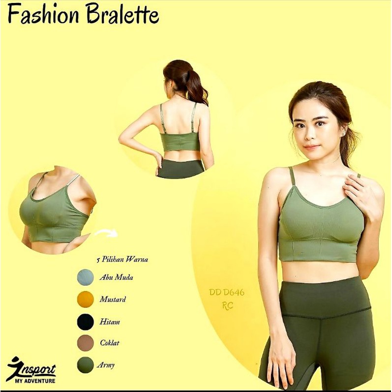 SPORT BRA WANITA / MINISET BUSA 646/KEMBEN POLOS BAHAN RAJUT/BRA BRALETTE BUSA TIPIS BAHAN RAJUT