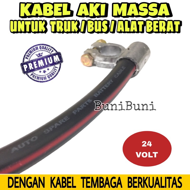 Kabel Aki Massa / Masa Paralel Aki Untuk Mobil Truk &amp; Bus 24 Volt Full Tembaga