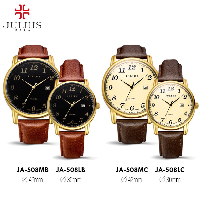 Julius JA-508 / JA508 ORIGINAL Jam Tangan Pria Wanita Couple Unisex Korea Simple dan Classic