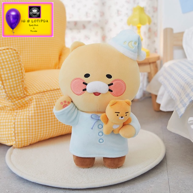 KAKAO FRIENDS Pajama Choonsik with Baby Ryan Soft Plush Stuffed Toy Doll