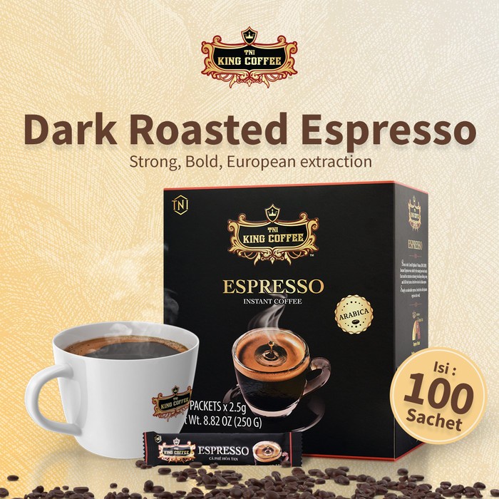 

Kopi Vietnam King Coffee Espresso Instant Trung Nguyen - 100 Sachet