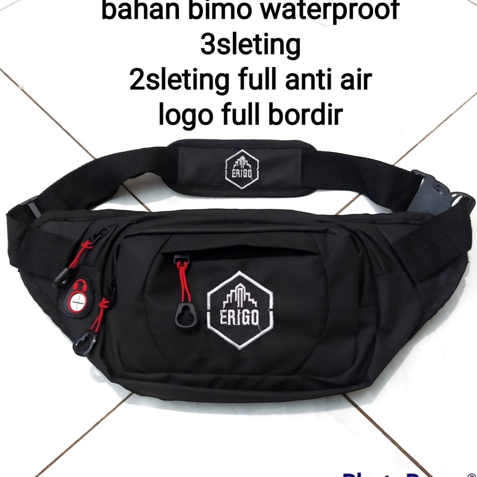 Waistbag hitam Pria Waterproof Tas Pinggang Original