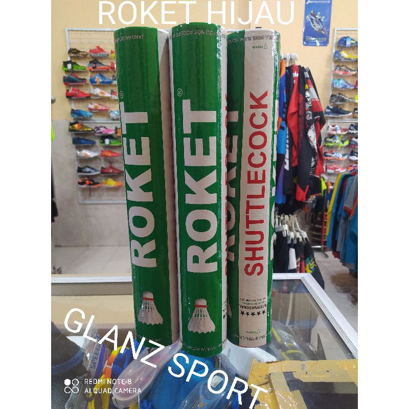 SHUTTLECOCK BADMINTON ROKET HIJAU ORIGINAL // KOK BULUTANGKIS ROKET HIJAU