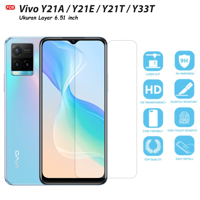 Tempered Glass Vivo Y21A / Vivo Y21E / Vivo Y21T / Vivo Y33T - Anti Gores Kaca Premium Quality