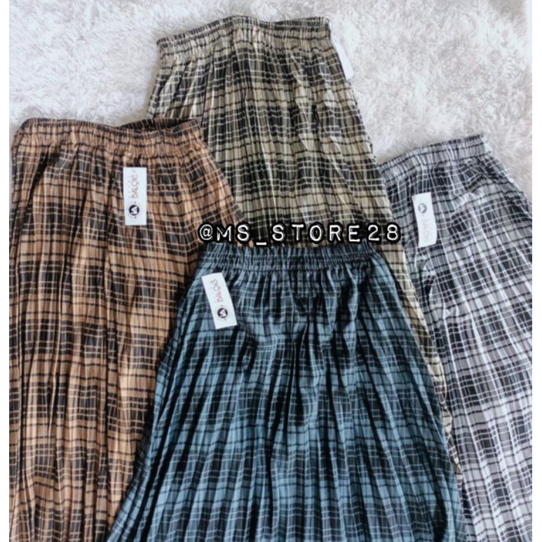 COD ROK KOREAN STYLE PLISKET 2022/ROK TARTAN PLISKET JUMBO-Rok plisket Random
