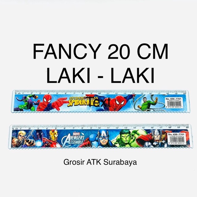 

PENGGARIS 20 CM FANCY / Garisan Fancy Disney Princess Marvel Avenger 20 cm Plastik