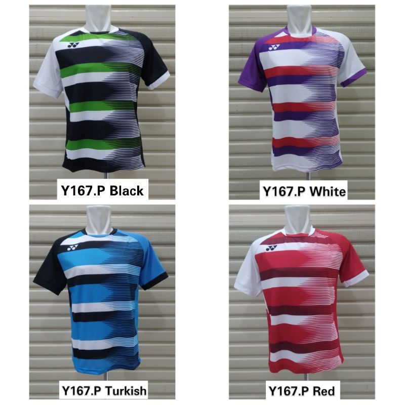 Baju Badminton Bulutangkis Y167 Polos Kaos Atasan Olahraga