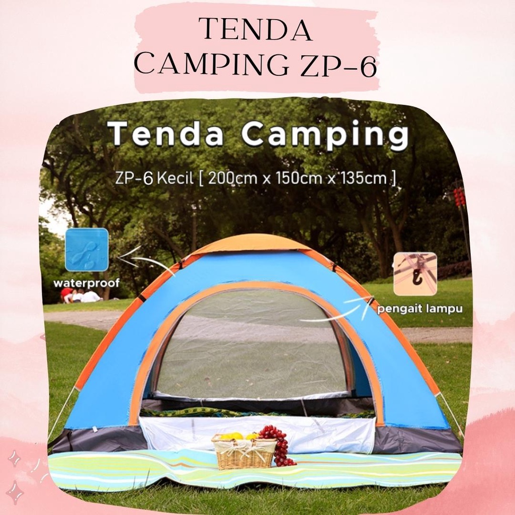 Tenda Gunung Kapasitas 4 Orang Tenda Otomatis Indoor Tenda Camping