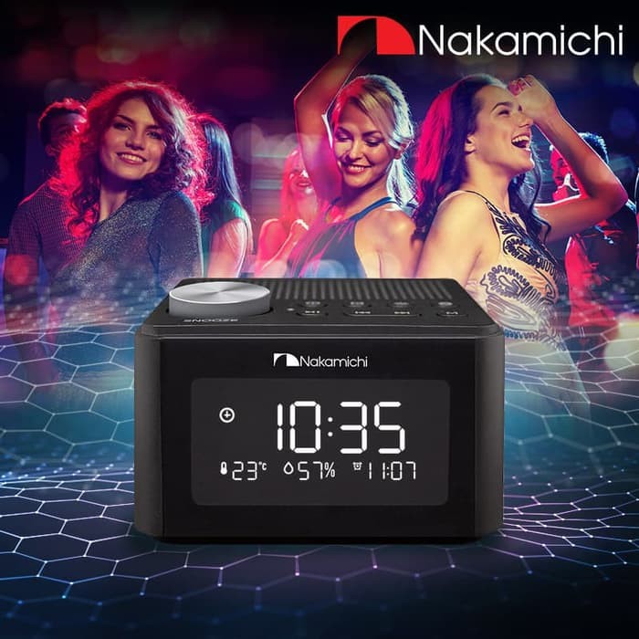 Nakamichi NPBS70 Clock Radio With Bluetooth - Hitam