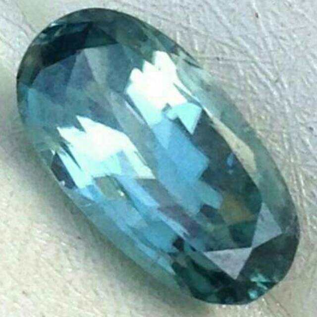 YAKUT BIRU NATURAL BLUE ZIRCON CAMBODIA NO TREATMENT 100% ASLI ALAM