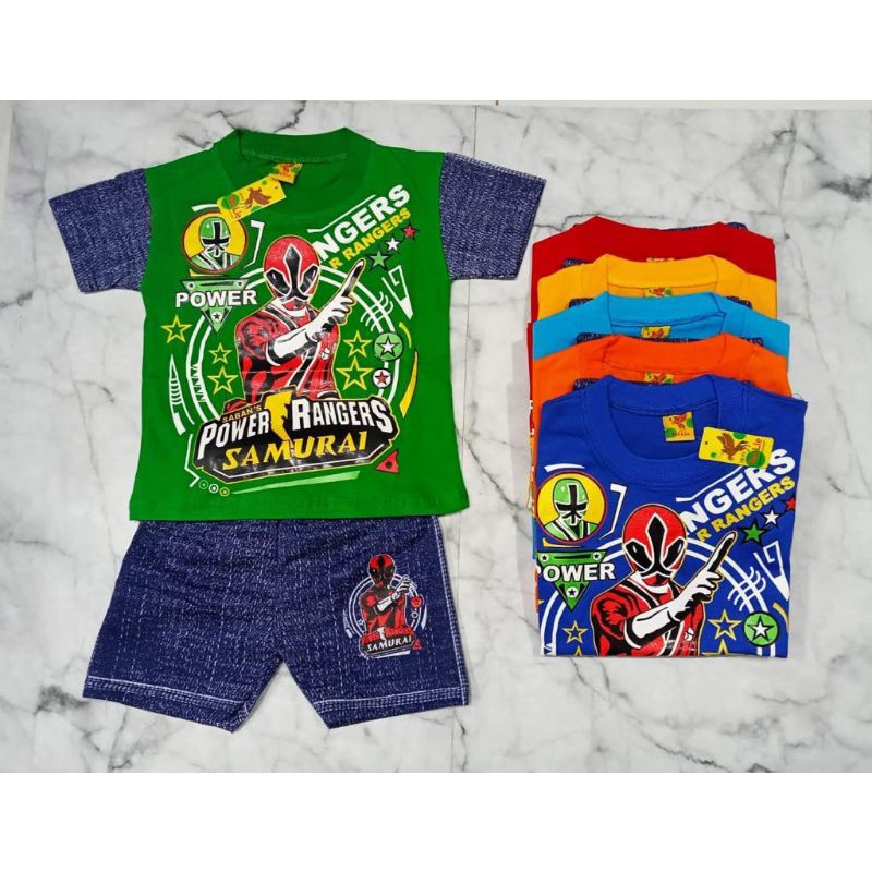 SETELAN BAJU ANAK POWER RANGERS