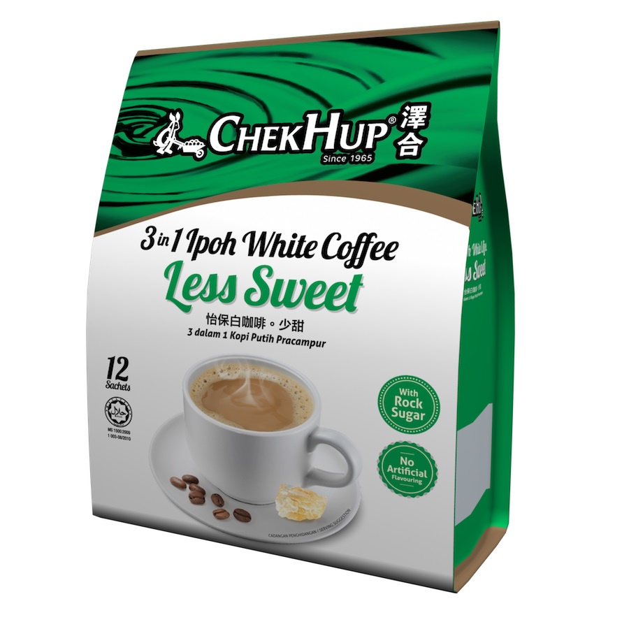 CHEK HUP 3-IN-1 IPOH WHITE COFFEE LESS SWEET CHEKHUP HALAL ISI 12