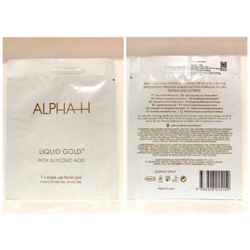ALPHA - H Liquid Gold with Glycolic Acid Facial Pad