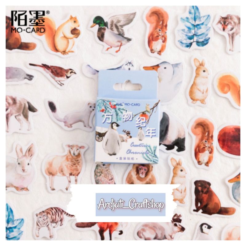 

45Pcs Sticker Deco Hewan dimusim dingin