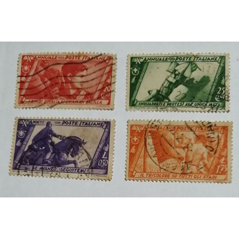 

Prangko kuno Itali tahun 1932 set isi 4pcs