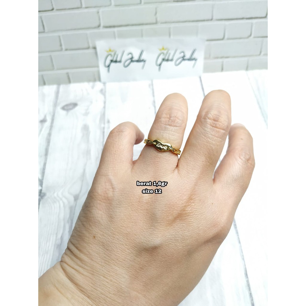 CINCIN LOVE GOLD PERAK ASLI S925 GLOBAL JEWELLERY CJ099