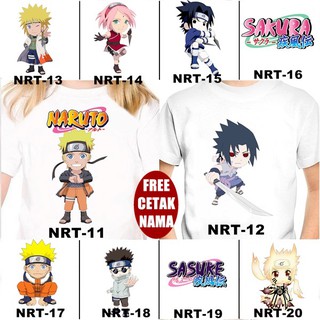  FREE NAMA Baju  Kaos COUPLE ANAK  DAN NARUTO  BANYAK 